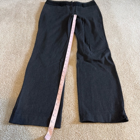 Express Mid Rise Charcoal Grey with Black Trim Editor Pant - Picture 7 of 8